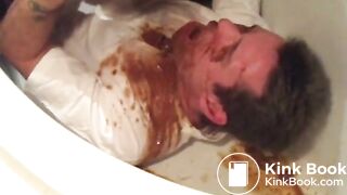 diarrhea on his face