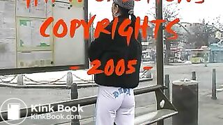 girl pooping in the pants in the street 5