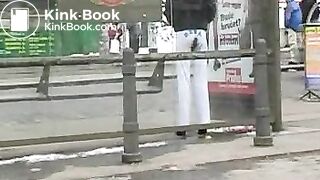 girl pooping in the pants in the street 5