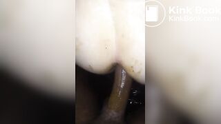 Scat BBWendi has messy anal and gags on her scat