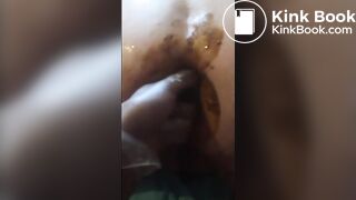 Scat slave dirty ass to mouth and fist