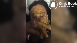 Scat Toilet slave BBWendi eats her masters shit