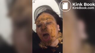 Scat Toilet slave BBWendi eats her masters shit