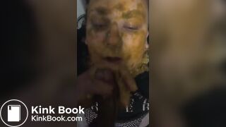 Scat Toilet slave BBWendi eats her masters shit