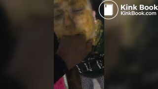 Scat Toilet slave BBWendi eats her masters shit