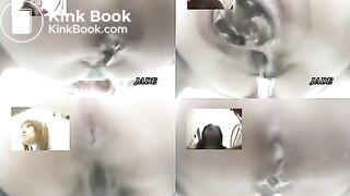 Various Jap girls shitting in 4 corners of da screen