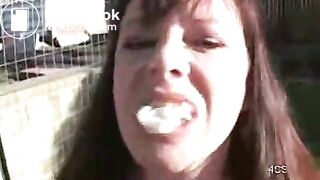 Amateur milf outdoor condom sucking