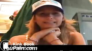 Girl Pooping At Restaurant's Toilet