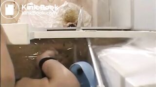 Installation of human toilet by Yuuki Aoi