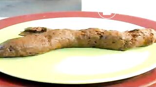 Kamryn shits on a Plate