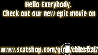 Gorgeous Matilda smears scat and plays with hersel