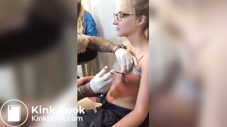 Tiny Nipples Getting Pierced
