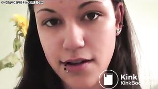 Girl with pierced lip scat - Girls pooping indoormp4