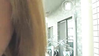 Asian Girl shits On Balcony