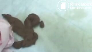 Asian Girl shits On Balcony