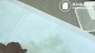 Asian Girl shits On Balcony