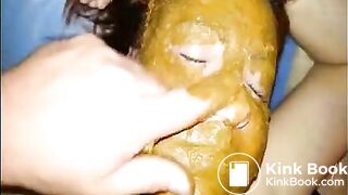 Husband makes Chubby Wife Eating Heaps of Shit