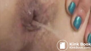 Slut Wife Shits and Squirts From The Same Hole