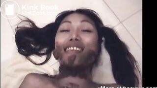 Asian Hottie Eating Fresh Shit