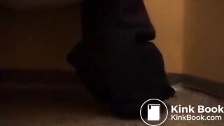 Amateur babe shits on the floor in the public toil - Scat Video Collection