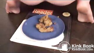 Plate full of fresh shit from college girl Barbie - Scat Video Collection