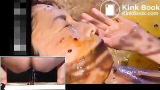 美女の顔にウンコを連続ぶっかけ - Scat