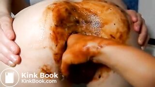 Extreme lesbian deep scat pussy fisting shit scat poop  480mp4