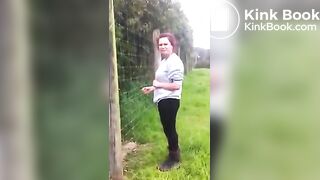 Girl lands face first in shit