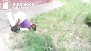 Drunk white chick shits herself