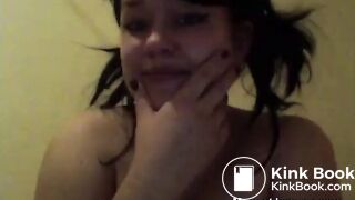 My sexy chubby girlfriend shits for me