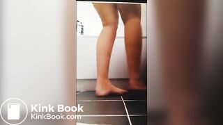 Woman pooping & pissing