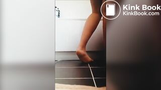 Woman pooping & pissing