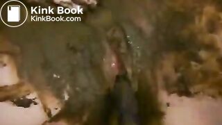 Fucked with own shit as lube - Scat in pussy