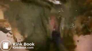 Fucked with own shit as lube - Scat in pussy