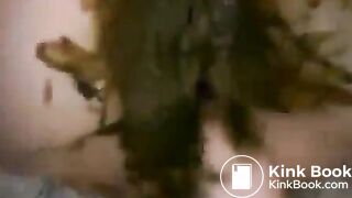 Fucked with own shit as lube - Scat in pussy