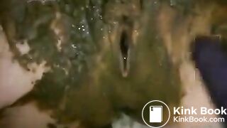 Fucked with own shit as lube - Scat in pussy