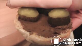 scat burger eating