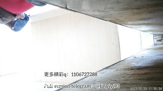 The girl excreted profusely in the toilet 87