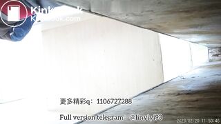 The girl excreted profusely in the toilet 87