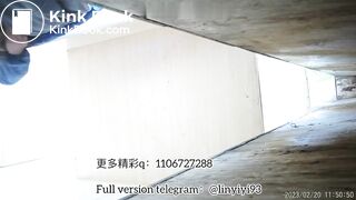 The girl excreted profusely in the toilet 87