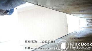 The girl excreted profusely in the toilet 87