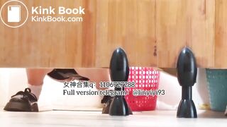 The girl excreted profusely in the toilet 90