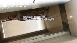 The girl excreted profusely in the toilet 91