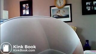 Fat older woman shitting on white panty