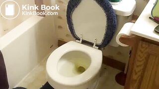 Soft poop from attractive brunette