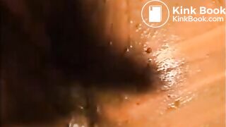 Girl shitting and smearing it all over her body