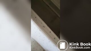 FoxyJ - Selfie pissing and shitting hard turd on the floor