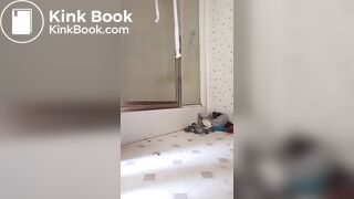 FoxyJ - Selfie pissing and shitting hard turd on the floor