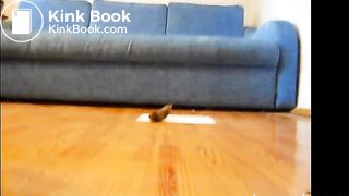 Dildoing out her poop