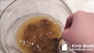 This girl preparing a soup with piss and shit
